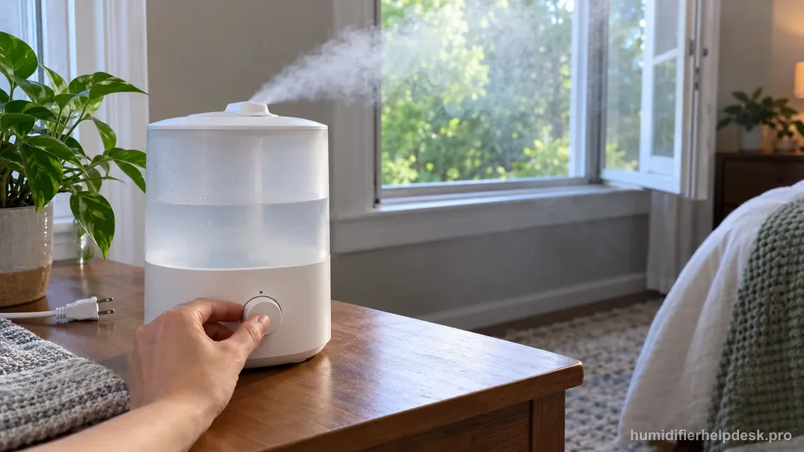 The Classic 160 mist output is reduced while an open window provides ventilation and the nozzle points away from nearby surfaces.