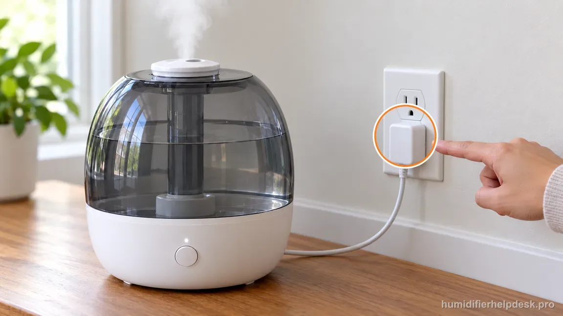 The Levoit Classic 300S is plugged into a powered wall outlet and shows local status.