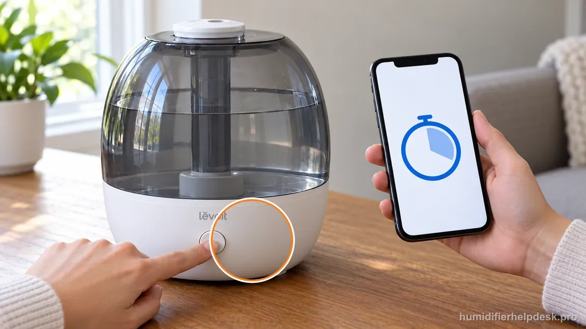 A finger holds the Classic 300S front control while a phone stopwatch tracks the reset.