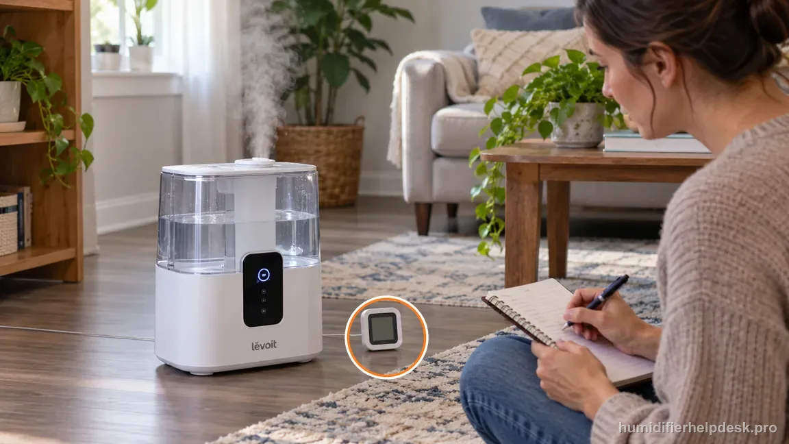 The relocated LV600S is compared with a separate hygrometer in open room air.