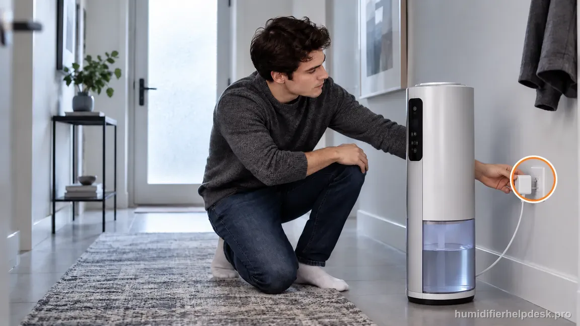 A person disconnects the Superior 6000S power adapter from a dry wall outlet after switching the unit off.